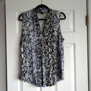 Cable and Gauge knit blouse